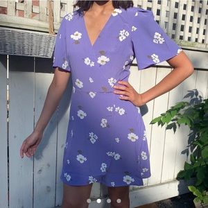 NEW lilac floral wrap dress